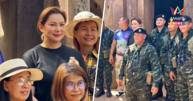 นักท่องเที่ยวคึกคัก เที่ยวปราสาทตาเมือนธม ให้กำลังใจทหารชายแดน