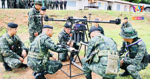 กกล.นเรศวร ซ้อมใช้โดรนทิ้งระเบิดกลางอากาศ ปกป้องชายแดนตาก-แม่ฮ่องสอน