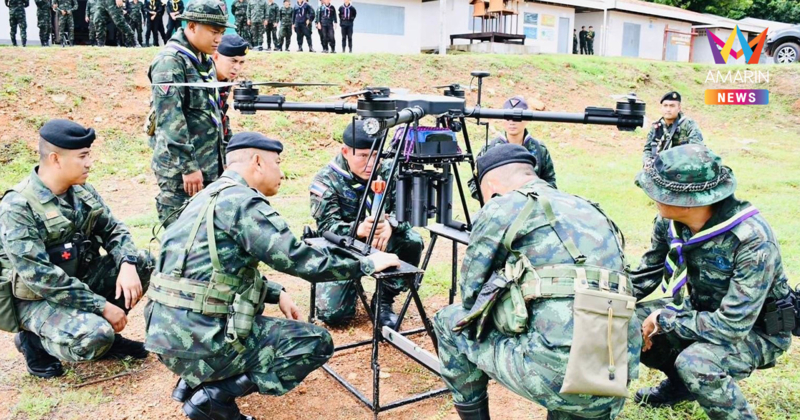 กกล.นเรศวร ซ้อมใช้โดรนทิ้งระเบิดกลางอากาศ ปกป้องชายแดนตาก-แม่ฮ่องสอน