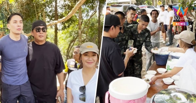 เปิ้ล นาคร-แม่จูนจับมือแทค ภรัณยู นำขนมจีนเลี้ยงทหารที่ปราสาทตาเมือนธม