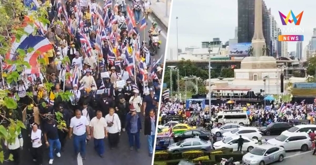ตร.วางกำลังสกัดตรวจเข้มรอบพื้นที่ชุมนุม กทม.จัดรถสุขา-รถฉุกเฉิน