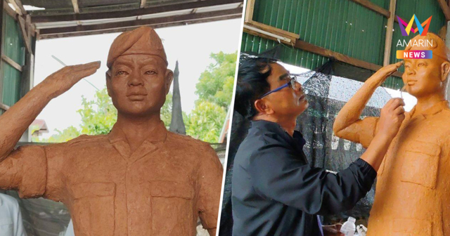สุดเจ๋ง! ช่างชื่อดังโคราช แกะสลักหุ่นเทียนพรรษา บิ๊กกุ้ง แม่ทัพภาคที่2