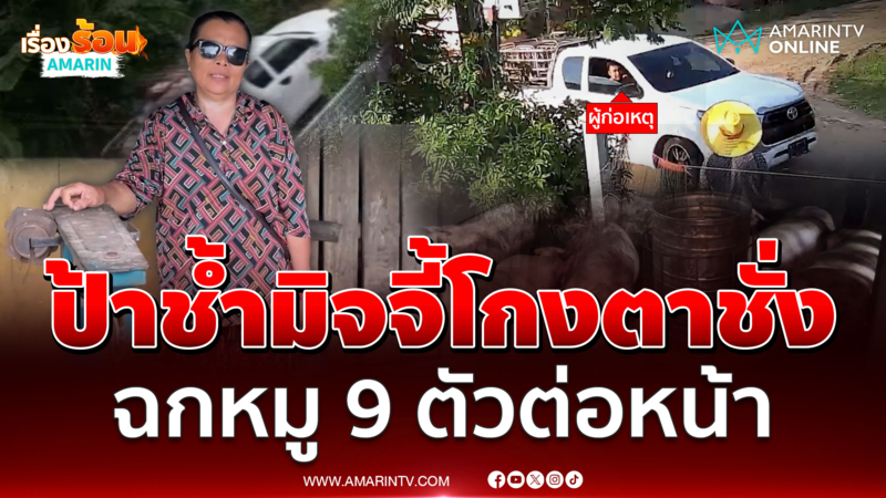 ป้าจุดธูปบอกเจ้าที่ ช่วยตร.จับแก๊งมิจจี้โกงตาชั่ง ฉกหมู 9 ตัว 