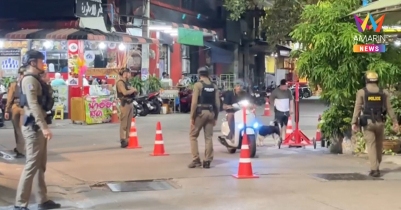 ตำรวจพัทยา ตั้งด่านสกัด แว้นอาหรับ ซิ่งป่วนเมืองตลอดทั้งคืน