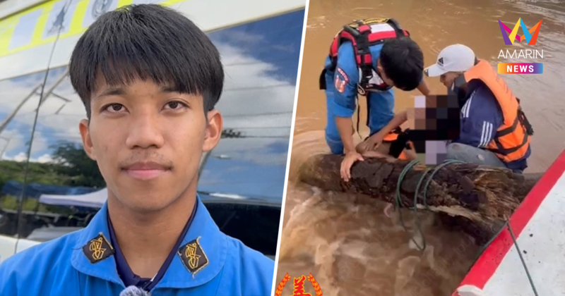 เปิดใจกู้ภัย วินาทีช่วยนักเรียนหญิง ลอยคออยู่กลางแม่น้ำกก