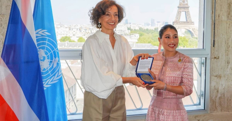 ยูเนสโก เชิดชูพระเกียรติและถวายเหรียญสดุดีแด่ "เจ้าฟ้าสิริวัณณวรี"