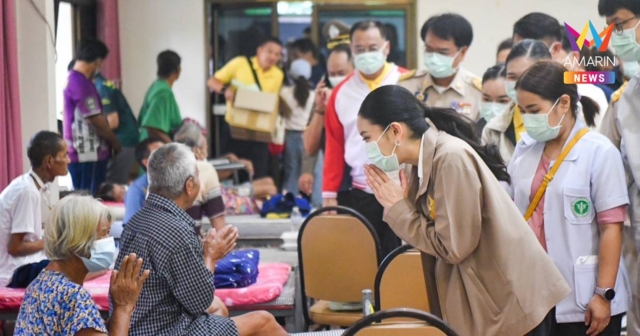 นายกฯเยี่ยมศูนย์พักพิงสุรินทร์ ชาวบ้านบุกถาม “ใจร้ายแท้”