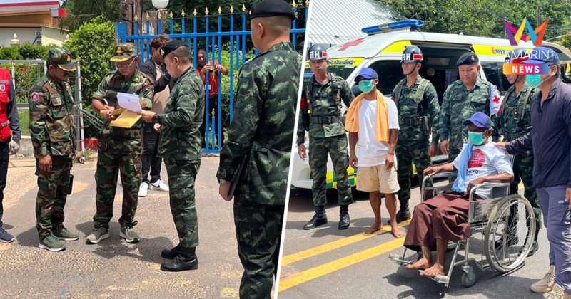 เปิดภาพไทยส่งมอบตัว 2ทหารกัมพูชากลับประเทศ หลังยอมจำนนเพราะกระสุนหมด