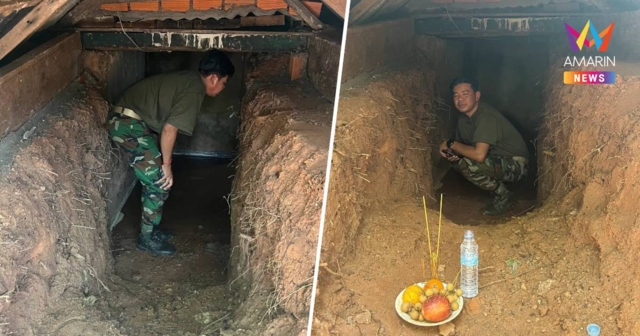 เปิดภาพทหารเขมรใช้หลุมฝังศพเก่ากว่า 50 ปีมาทำเป็นบังเกอร์