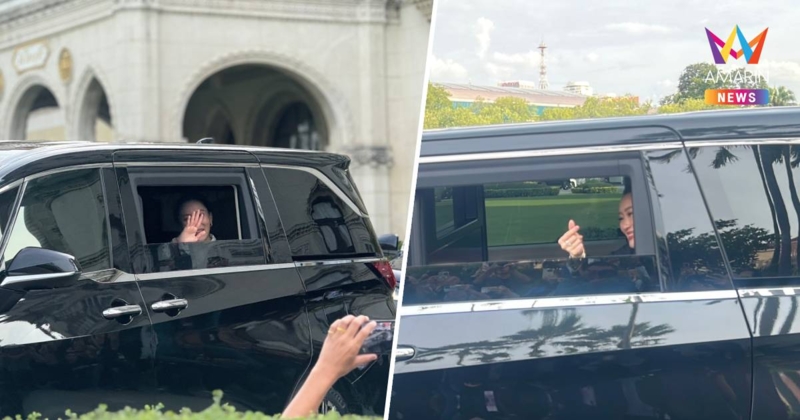 ​"แพทองธาร" ส่งมินิฮาร์ท โบกมือลาสื่อ ก่อนออกจากทำเนียบฯ
