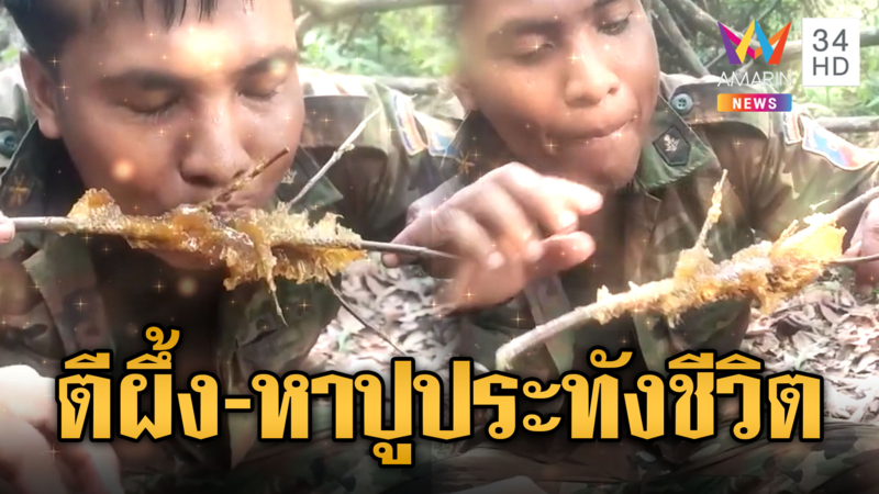 ทหารเขมรลำเค็ญ! หาของกินตามป่าตามเขา