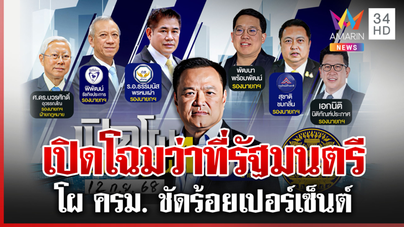 โผ ครม. ชัด 100%! นายกฯ เผยรอตรวจคุณสมบัติ เปิดโฉมทายาทคนดังมีใครบ้าง