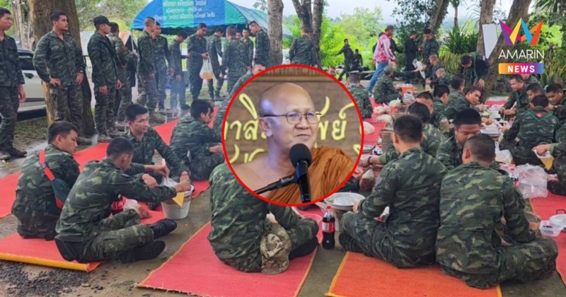 “พระสิ้นคิด” เลี้ยงหมูกระทะ 200 ชุด ทหารชายแดนไทยกัมพูชา