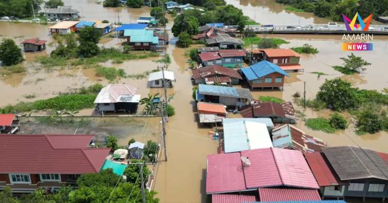 อยุธยาอ่วม! ท่วม 6 อำเภอ 22,893 ครัวเรือน วัด–โรงเรียน–บ้านเรือนจมน้ำ
