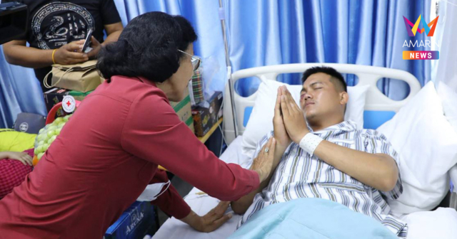 บุน รานี มอบกระเช้าผลไม้-บะหมี่กึ่งสำเร็จรูป ปลอบใจทหารกัมพูชาเจ็บตา