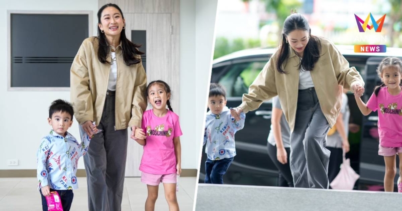 "แพทองธาร" จูงมือลูกสาว-ลูกชาย เข้าพรรคเพื่อไทย-แกนนำถกวางแผนการทำงาน