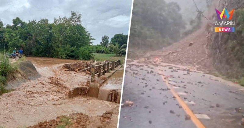 ฝนถล่ม!น้ำป่าดินสไลด์ สายหล่มสัก–ชุมแพ