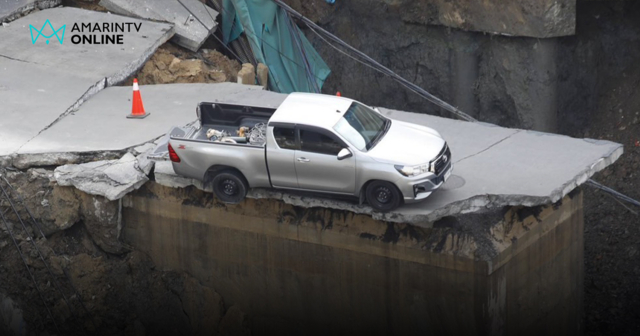 ปาฏิหาริย์ไม่ตกหลุม! Toyota Hilux Revo Z-Edition ยืนหนึ่งบนปากเหว