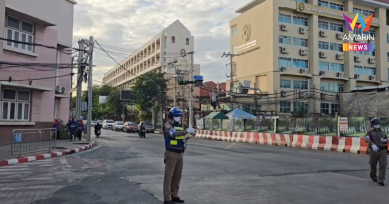 รอง ผบช.น. ตรวจสภาพจราจรโดยรอบแยกวชิรพยาบาล ยังคงคล่องตัว