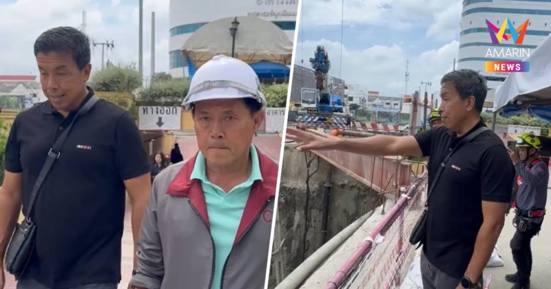 ผู้ว่าฯกทม. ลงพื้นที่ตรวจถนนทรุดหน้าวชิรพยาบาล ย้ำพร้อมรับมือฝน