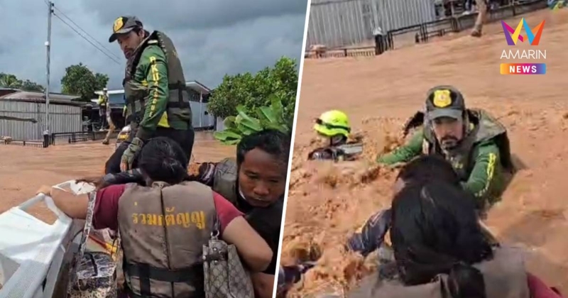 ระทึก!เรือกู้ภัยร่วมกตัญญู ทีม “บิณฑ์ บรรฤทธิ์” ถูกแรงน้ำซัดล่ม