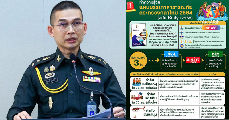 รมว.กลาโหม สั่งทหารทุกเหล่าทัพ เตรียมพร้อมยุทโธปกรณ์-กำลังพล รับมือ!