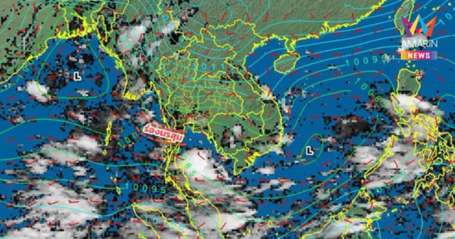 กรมอุตุนิยมวิทยา เตือน ร่องมรสุมพาดผ่าน ส่งผลให้มีฝนตกหนักหลายจังหวัด