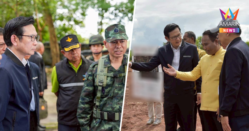 รมว.พลังงาน บุกศรีสะเกษ สั่ง กฟผ.ติดแผงโซลาร์เซลล์ 100 จุดช่วยทหาร