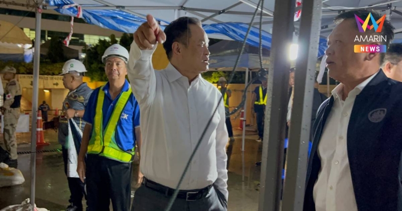 "อนุทิน" ตรวจถนนสามเสนทรุดรอบดึก กำชับต้องคำนึงถึงความปลอดภัยปชช.