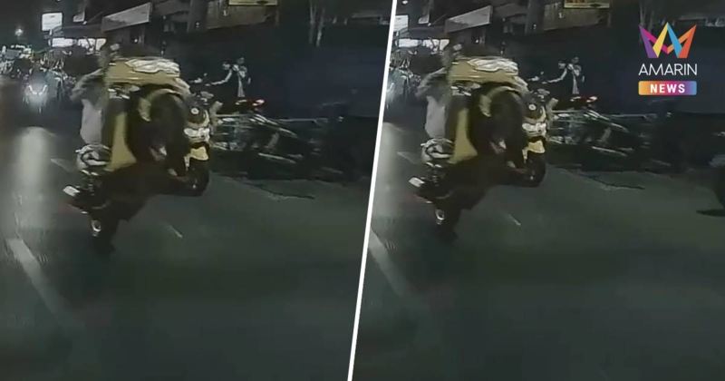 ป่วนไม่หยุด ! นทท.ต่างชาติขี่ จยย.ยกล้อโชว์ สร้างความเดือดร้อน