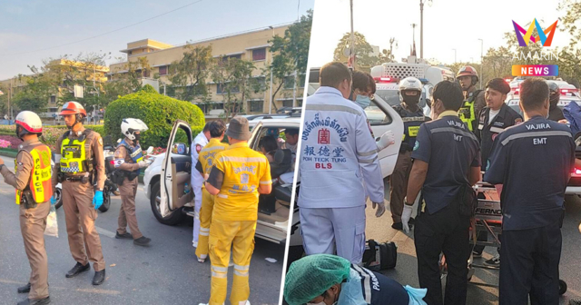 จราจรฮีโร่ทำคลอดฉุกเฉินกลางกรุง ช่วยทารกตัวม่วงกลับมาหายใจ