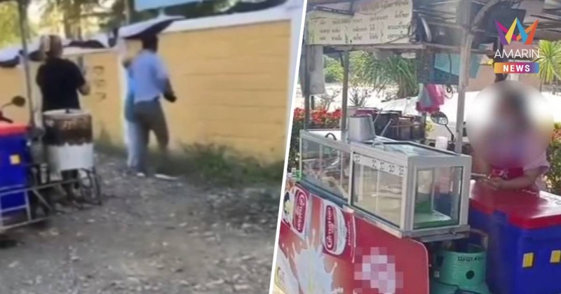 ทวงหนี้โหด! ชิงกระเป๋าแม่ค้าต่อหน้าตำรวจ