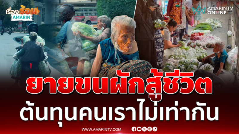 โซเชียลฮีลใจแห่ไปช่วย ยายขนผักสู้ชีวิต หัวใจของผู้ไม่ยอมแพ้ 