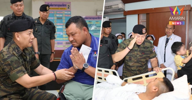 ผบ.ตร. เยี่ยมให้กำลังใจEOD บาดเจ็บจากกู้ระเบิดในปั๊มน้ำมันเมืองปัตตานี