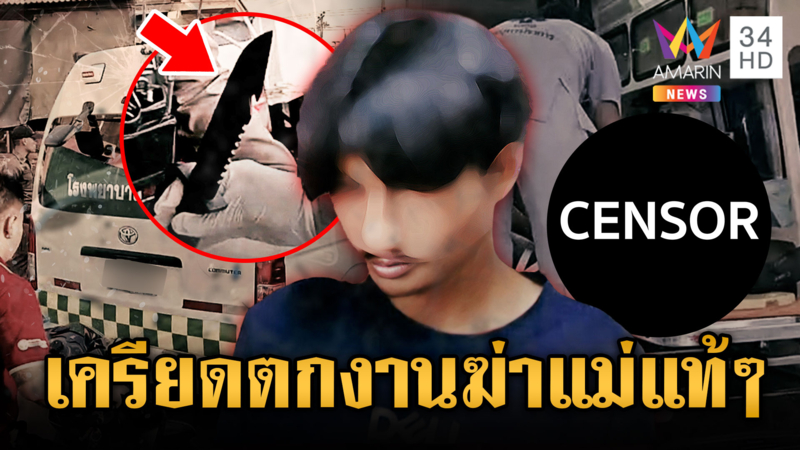 ลูกชายทรพีเครียดตกงาน แม่ทวงเงินเดือนเจอแทงตายคาที่