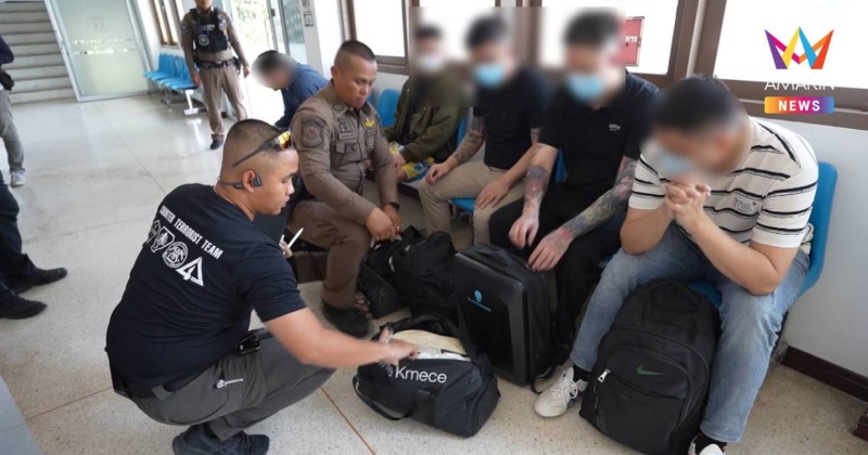 ตำรวจปราจีนบุรี สกัดจับ สแกมเมอร์คนจีนหลายราย พร้อมอุปกรณ์สื่อสารเพียบ