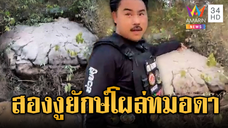 สายมูตาลุก! “กัน จอมพลัง” พาดูหินงู 2 หัว