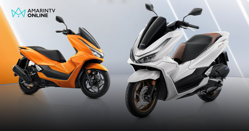 “New Honda PCX160” สองสีใหม่ สีขาว White Blaze และ สีส้ม Amber Blaze