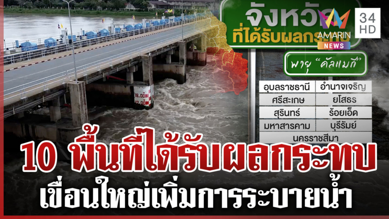 3 วันอันตราย! เช็กปริมาณน้ำในเขื่อน เฝ้าระวังพายุคัลแมกี