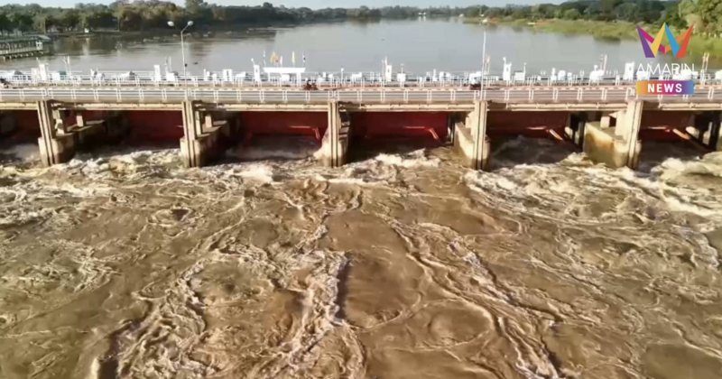 มวลน้ำเหนือบุกเขื่อนเจ้าพระยา เพิ่มระบายเป็น 2,900 ลบ.ม.