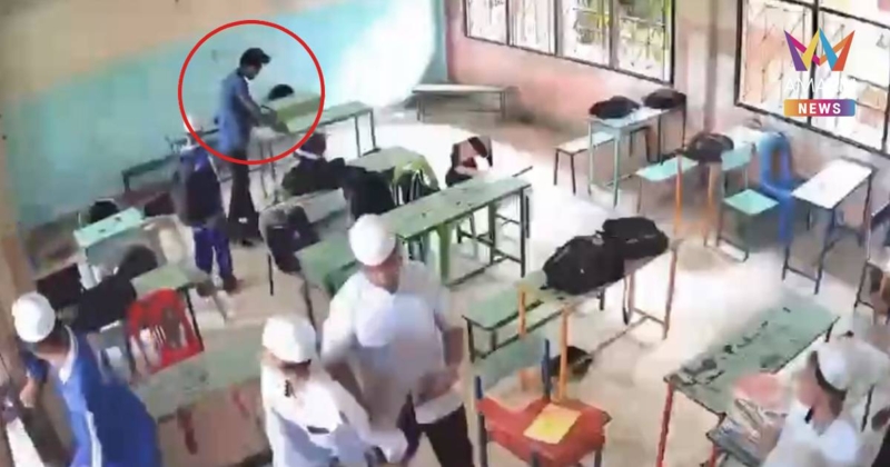 แค้นแทนลูก พ่อบุกโรงเรียนใช้ปืนตบหน้าเพื่อนลูก บาดเจ็บหนัก