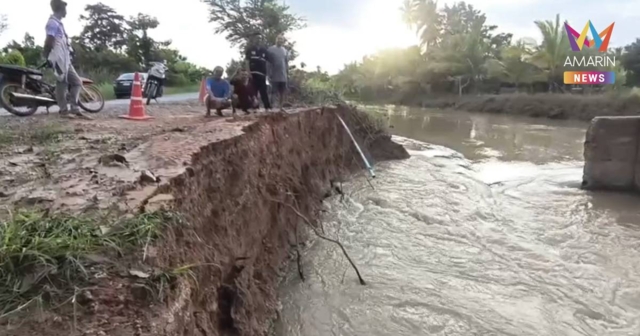 ฝนตกไม่ทั่วฟ้า! ฝนถล่มที่บ้านท่ากูบ ทำน้ำป่าไหลทะลักซัดฝายท่ากูบแตก