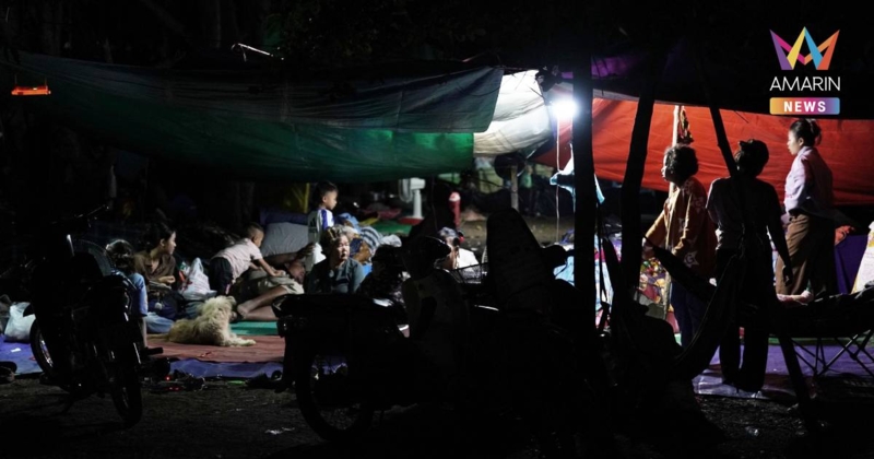 เปิดภาพเขมรอพยพ หลังเกิดสถานการณ์ตึงเครียดที่ชายแดนหนองหญ้าแก้ว