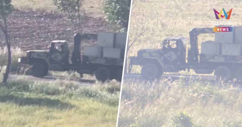 เปิดภาพทหารเขมรขนแท่งปูนซีเมนต์  ทำบังเกอร์เสริมความแข็งแรงฐานที่มั่น