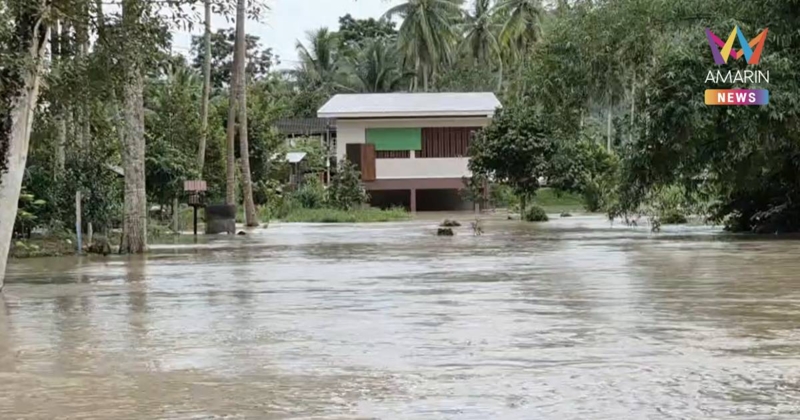 ฝนกระหน่ำสตูล มวลน้ำทะลักท่วม 5 อำเภอ งานแต่งหวิดล่ม เร่งขนของหนีน้ำ