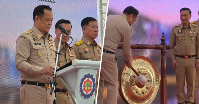 นายกฯ ลั่นฆ้องส่งมอบโครงการขุดลอกแม่น้ำปิง บรรเทาอุทกภัยคนเชียงใหม่