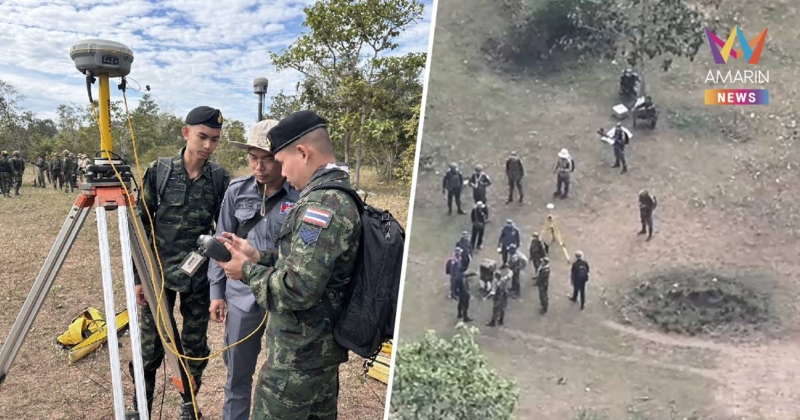 ทีมสำรวจไทย-กัมพูชา เดินหน้า “ปักหมุดชั่วคราว” หลักเขต 42-43