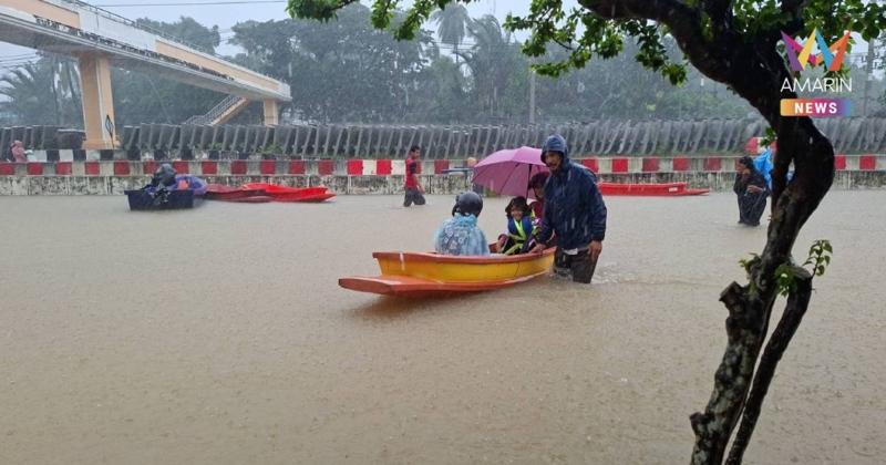 ปัตตานีอ่วม! น้ำท่วมฉับพลัน บ้านปะกาฮะรังเดือดร้อนมากกว่า500ครัวเรือน