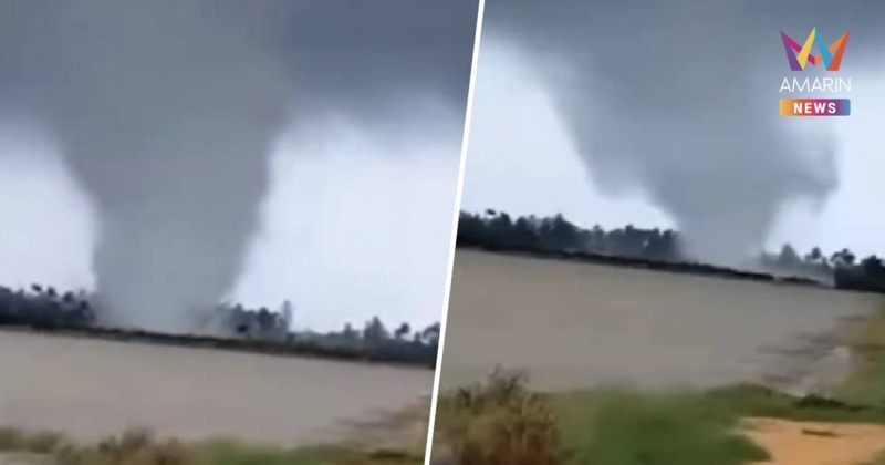 นาทีพายุหมุนถล่มสงขลา บ้านเรือนเสียหาย 10 หลัง