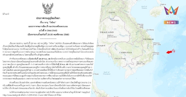 กรมอุตุนิยมวิทยา เตือนเรื่อง พายุ 